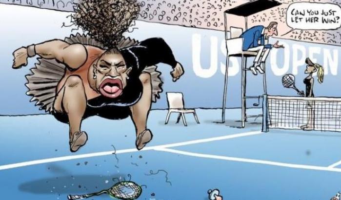 Ironizza su Serena Williams e finisce sotto accusa: vignetta razzista