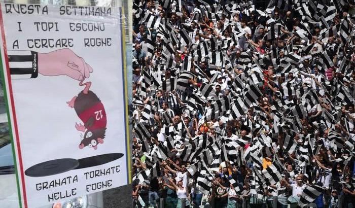 Granata tornate nelle fogne: prima del derby insulti juventini contro il Torino