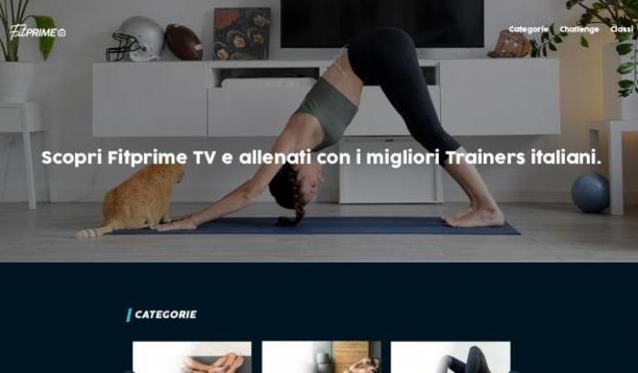 L’annuncio promozionale di Fitprime: nuova piattaforma video per allenamenti on demand