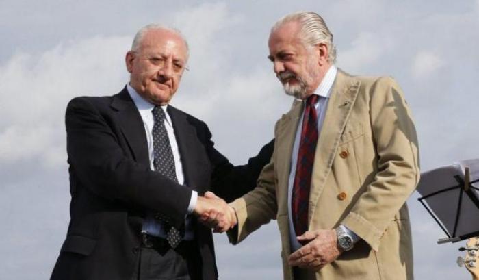 Napoli, il presidente De Luca festeggia i 71 anni di De Laurentiis