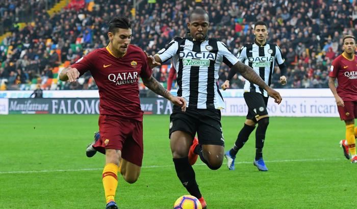 Udinese-Roma 0-1, decide un gol di Pedro a inizio secondo tempo