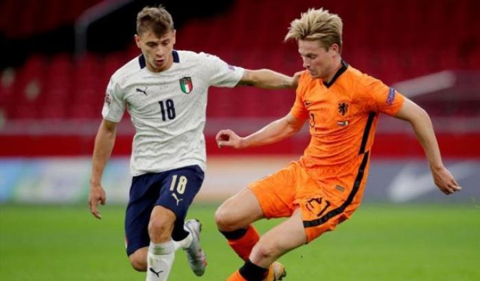 Italia-Olanda termina 1-1, a segno Pellegrini e Van De Beek