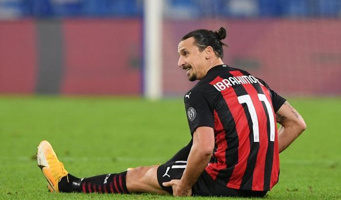 Milan: infortunio per Zlatan Ibrahimovic, fermo per almeno 10 giorni