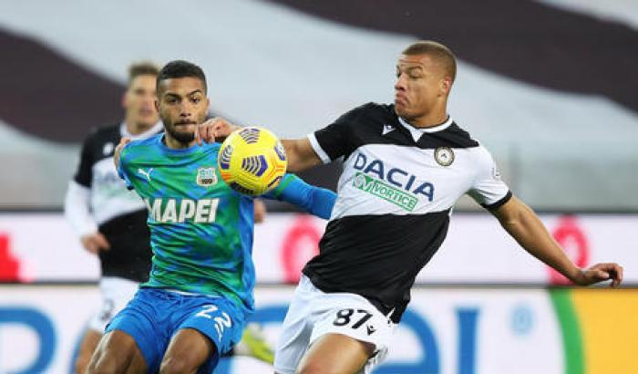 L'Udinese schianta il Sassuolo alla Dacia Arena: finisce 2-0