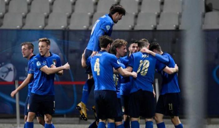 Obiettivo centrato per l'Italia Under 21: la goleada alla Slovenia vale i quarti