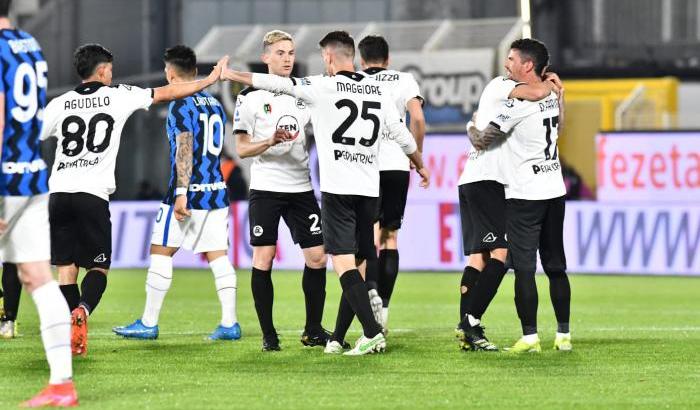 Spezia-Inter 1-1, Italiano ferma Conte: le Aquile strappano un punto salvezza