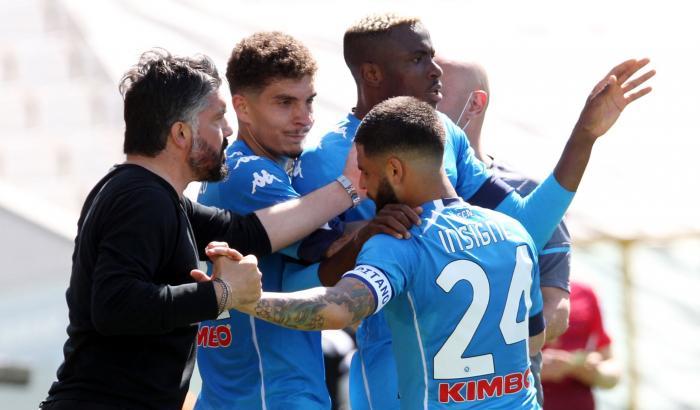 Gli anticipi delle 15: il Napoli travolge lo Spezia, pari tra Udinese e Bologna