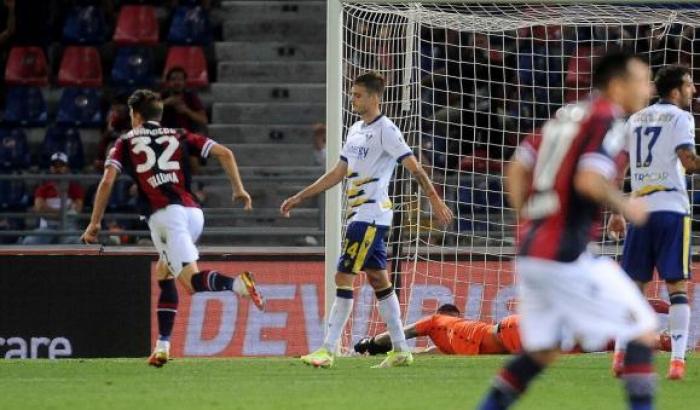 Poche occasioni, tra Bologna e Verona finisce 1-0: decide Svanberg