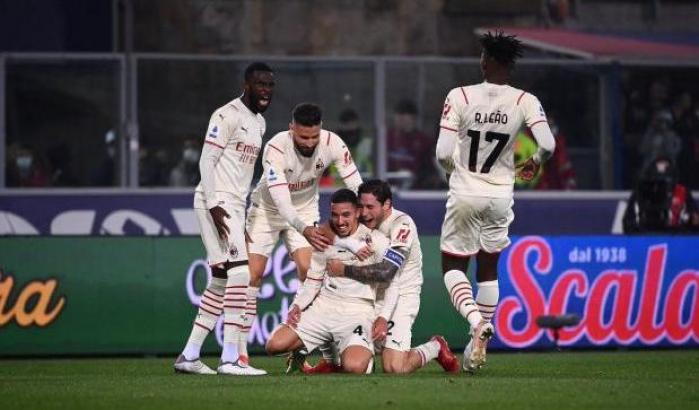 Il Milan in 11 contro 9 batte 4-2 un Bologna mai domo