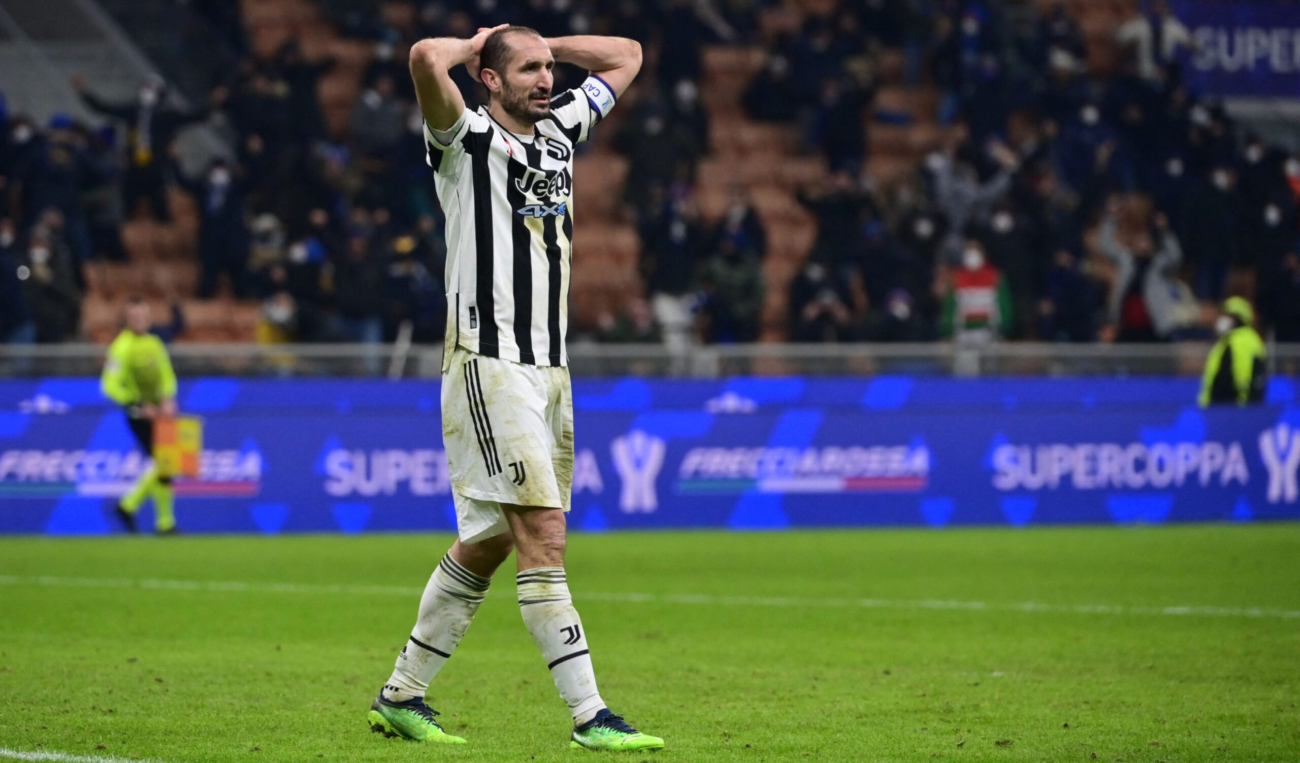 Juventus, stop Chiellini: lesione al polpaccio, Allegri perde la sua diga